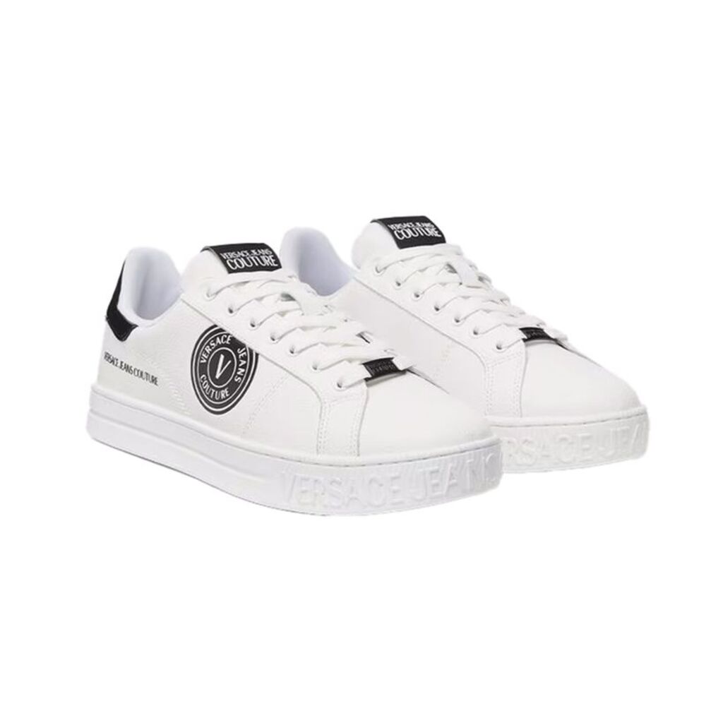 Versace Jeans Couture Men’s White Low-Top Logo Sneakers
